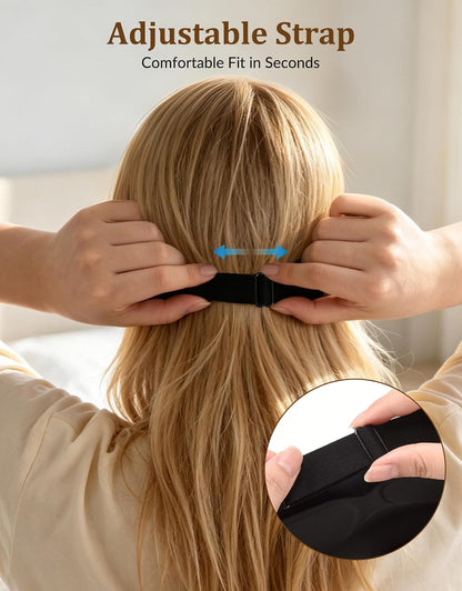 3D Contoured Sleeping Mask for Women Men, Soft Zero Pressure Eye Masks, Light Blocking Sleep Mask, Eyelash Friendly, Adjustable Eye Mask for Travel Essentials
