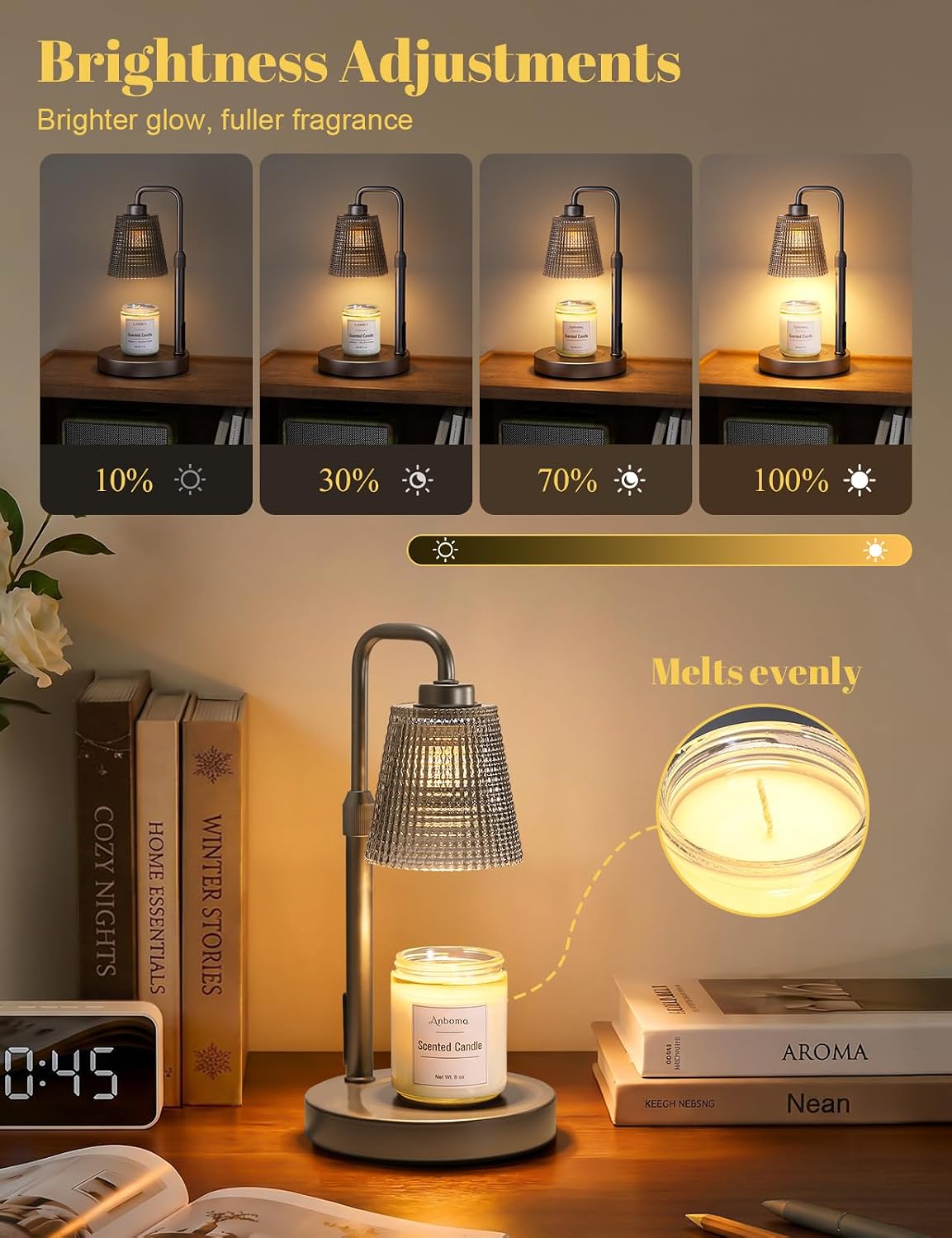 Candle Warmer Lamp with Timer, Birthday Gifts for Women, Ideal Fall Decor