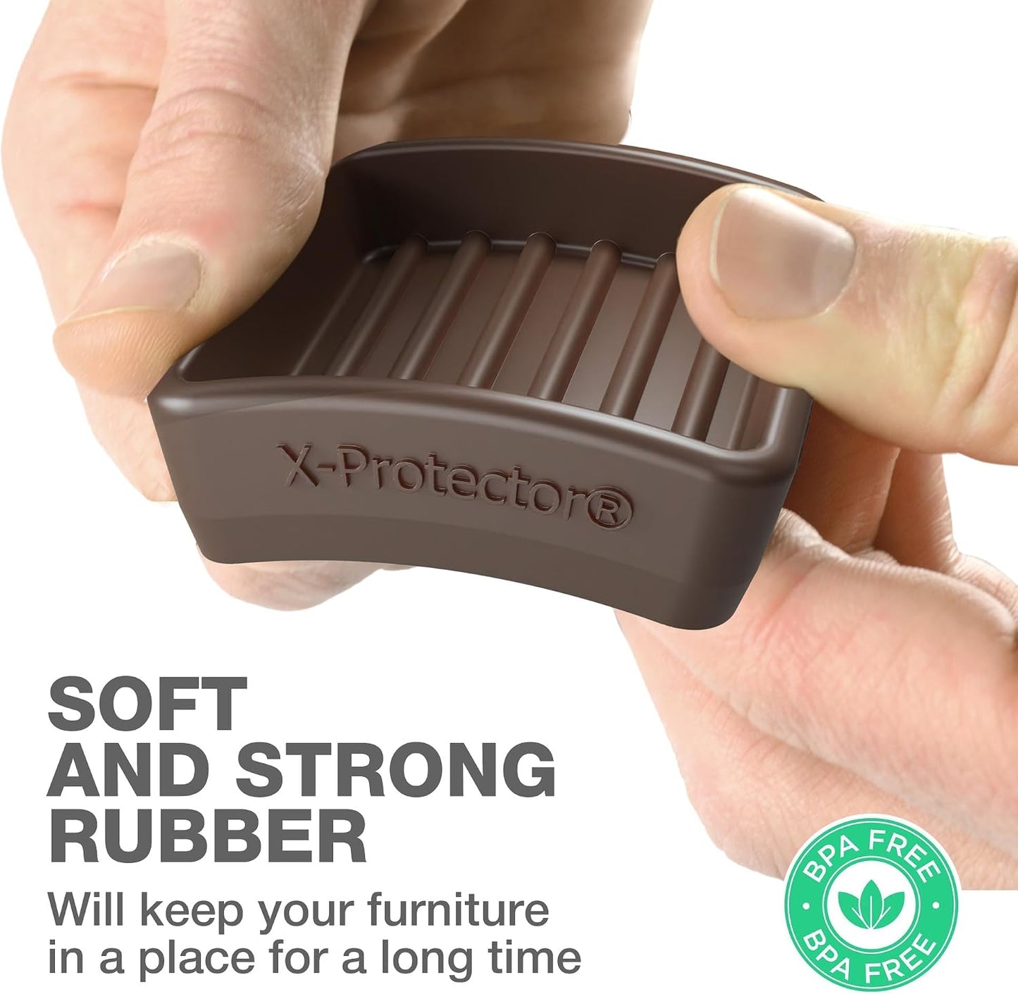 Furniture Cups X-PROTECTOR – 1.7" Caster Cups 4 PCS – Furniture Coaster | Ideal Bed Stoppers – Non Skid Furniture Pads with a Perfect Design – Lined Rubber Furniture Pads - Protect Any Flooring!