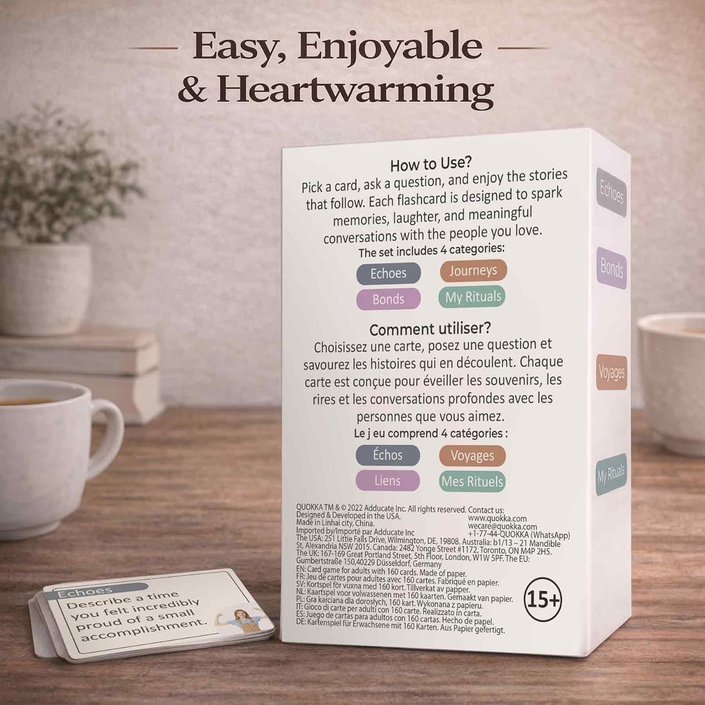 Memory Games for Seniors — Alzheimer's and Dementia Must Haves for Elderly | 160 Large Print Conversation Starters Cards for Seniors — Brain Toys for Dementia — Cognitive Game and Activity for Adults