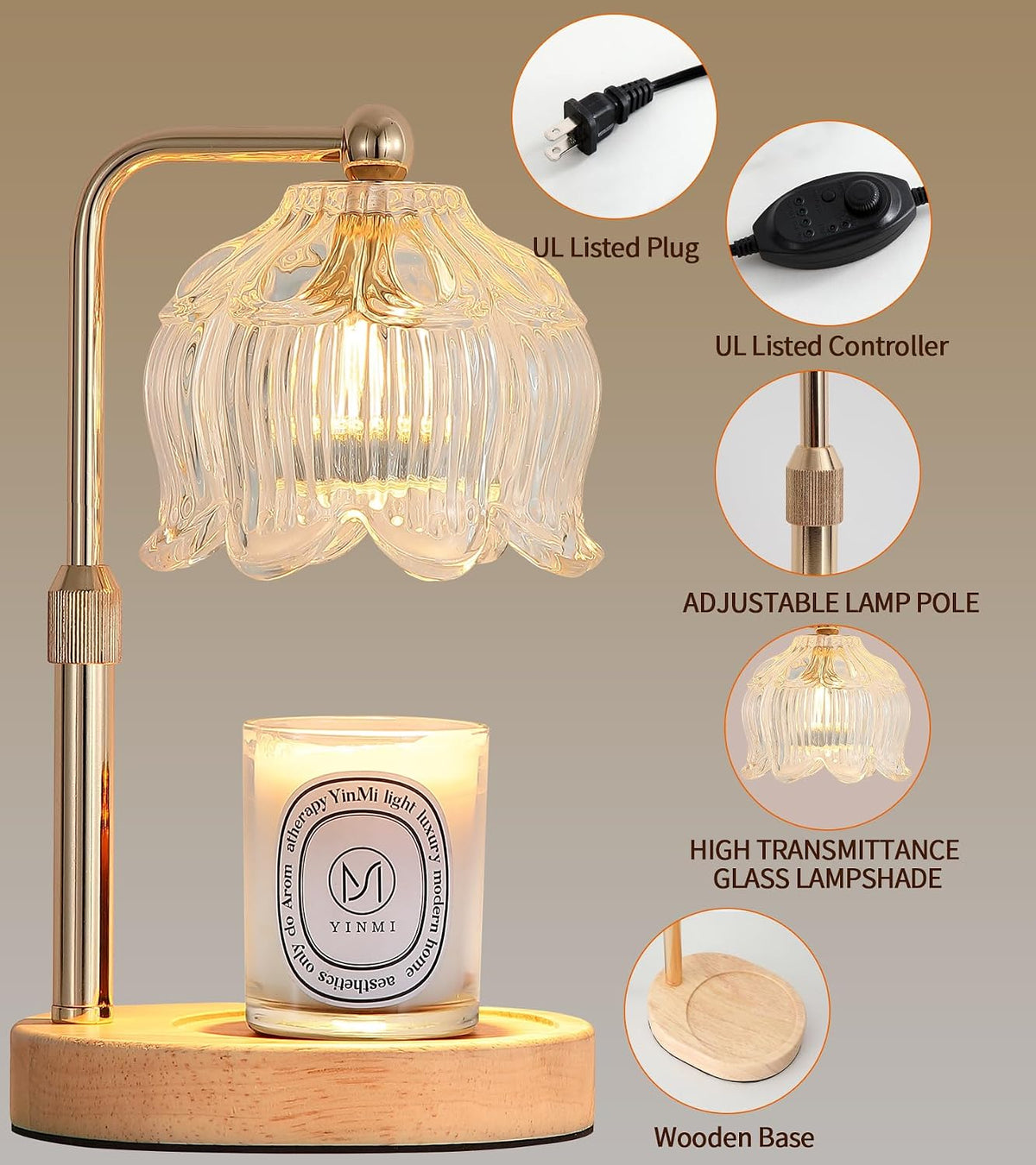 MEXISUE Candle Warmer Lamp with Timer, Bird Candle Warmer Lamp with Jar Candles,Wax Melt Warmer for Housewarming Gift, Birthday Mother's Day Valentines Gifts for Women,Mom,Sister,Bedroom Decor