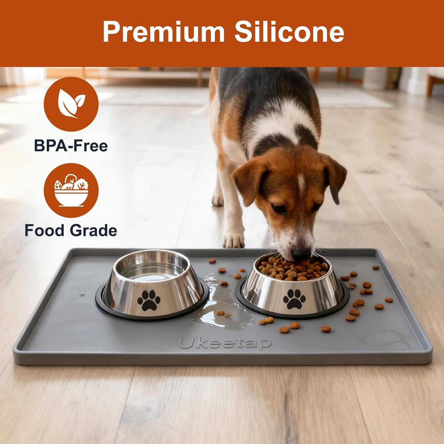 34" x 22" Extra Thick Silicone Mat Waterproof with Raised Edge, | Under Sink Mat for Kitchen & Bathroom, Kitchen Cabinet Liner, Multi-Purpose for Storage & Protection