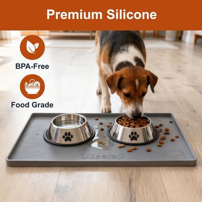 34" x 22" Extra Thick Silicone Mat Waterproof with Raised Edge, | Under Sink Mat for Kitchen & Bathroom, Kitchen Cabinet Liner, Multi-Purpose for Storage & Protection