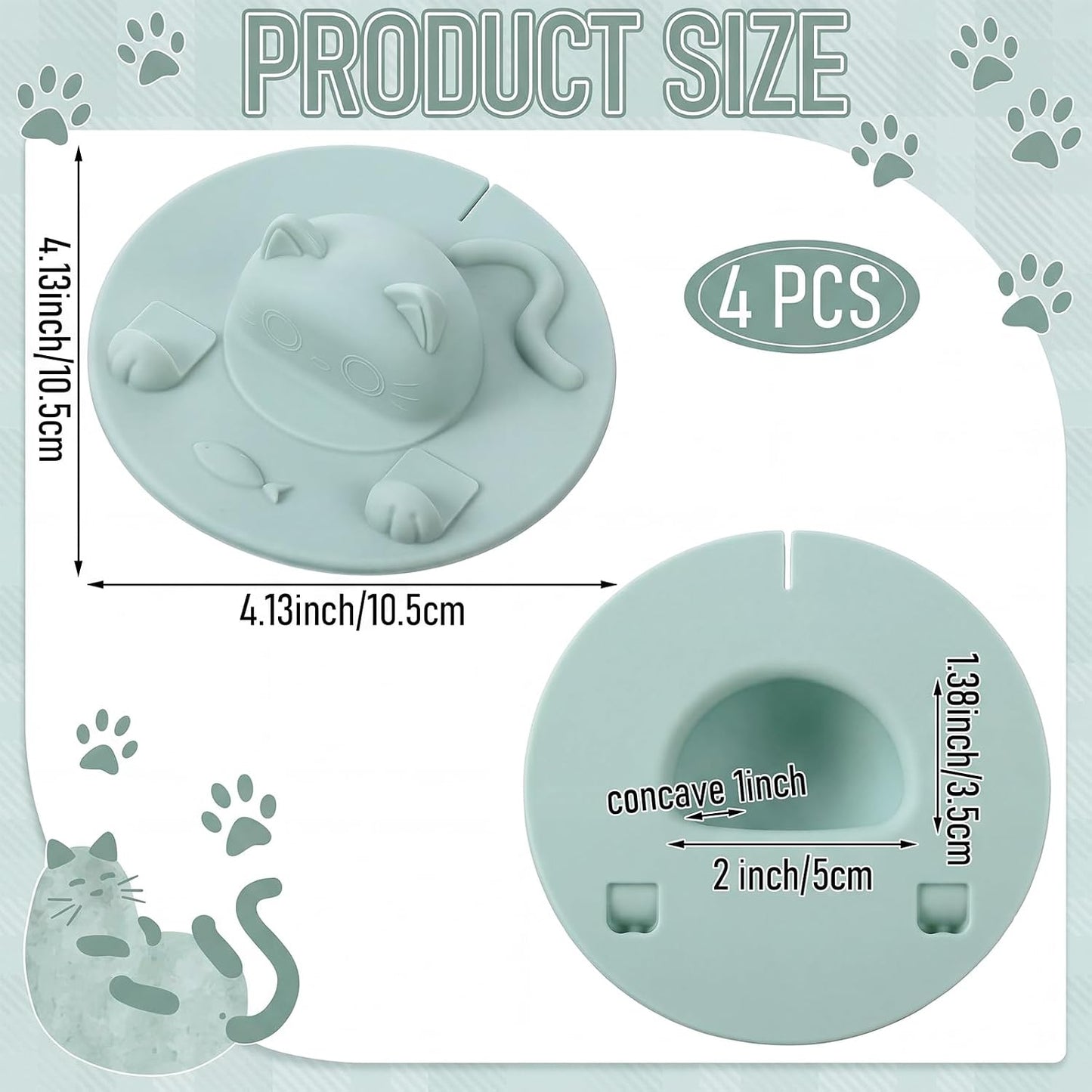 4 Pcs Tea Bag Squeezer 4 Inch Silicone Tea Bag Holder & Squeezer Dishwasher Safe Purple Cute Cat-shaped Cup Silicone Lids Warm Cover Supplies