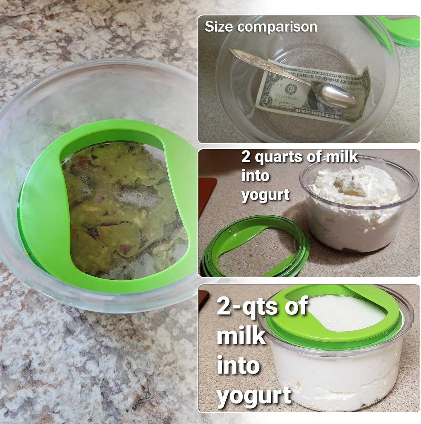 2 Pack Guacamole Keeper, With Green Airtight Lid And Avacado Multi-Functional Cutting Tool, Avocado Container, For Guacamole, Fruit, Salad Storage
