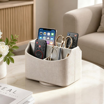 360° Rotatable Remote Control Holder,TV Remote Caddy for Nightstand Table