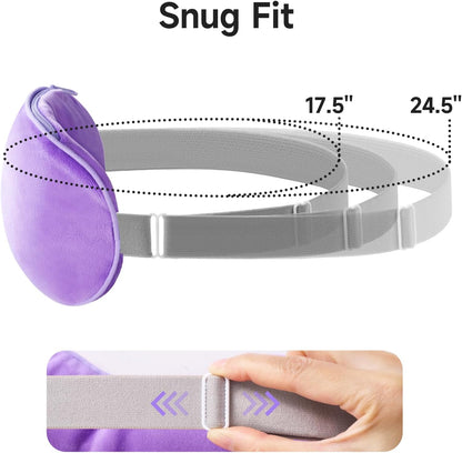 Umisleep Heated Eye Mask, Microwavable Moist Heat, Warm Compress, Purple