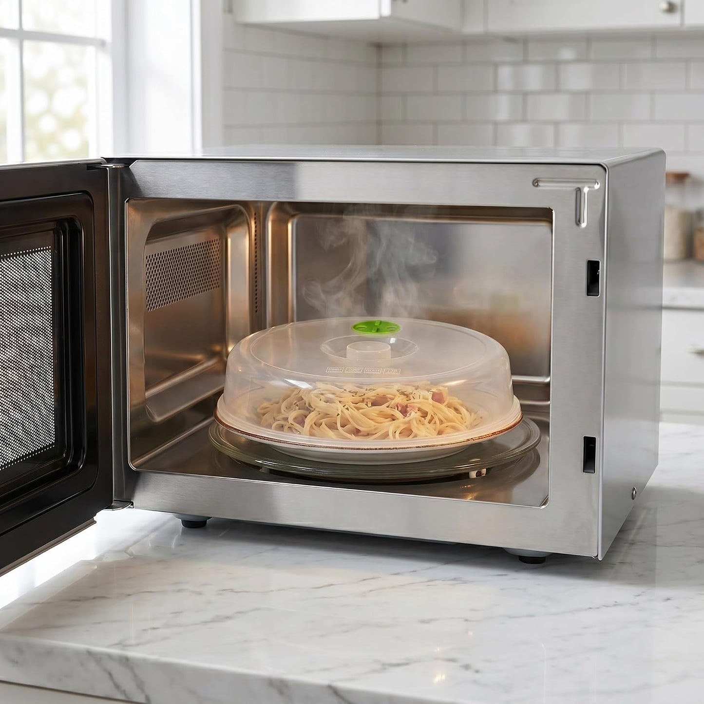 Microwave Covers 5 PCS, Microwave Splatter Cover, Dish Lid Plate Cover | Adjustable Steam Vent | Microwave Covers for Food | PP Material BPA Free | Microwave Oven Safe