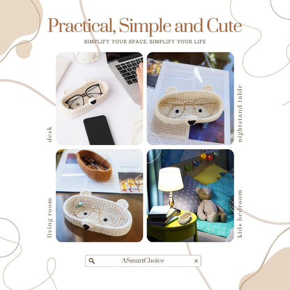 HandMade Premium Bear Crochet Glasses Holder