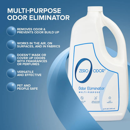 Zero Odor Multi-Purpose Odor Eliminator, Fabric & Room Deodorizer, 16 oz | Odor Eliminator Spray for Closet, Bathroom, Basement, Trash & Upholstery, Air and Surface use