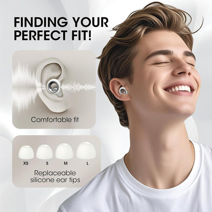 Noise Cancelling Ear Plugs for Sleeping, Reusable Silicone Ear Plugs for Noise Reduction, Soft Hearing Protection with 8 Ear Tips for Concerts, Work, Shooting, and Travel(Rose)