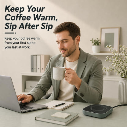 Coffee Cup Warmer, Auto Shut-Off Mug Warmer, 3 Temperature Setting