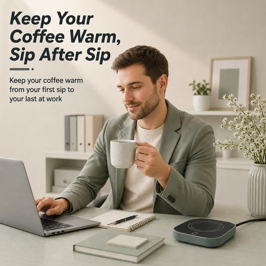 Coffee Cup Warmer, Auto Shut-Off Mug Warmer, 3 Temperature Setting