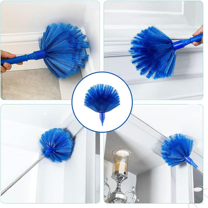 ZZ LAZYCOTTAGE 10 PCS Microfiber Feather Duster Kit, Dusters for Cleaning with Extension Pole, Retractable Bendable, Gap Dust Brush Blind Duster, for Cleaning Ceiling Fan, High Ceilings, Cars