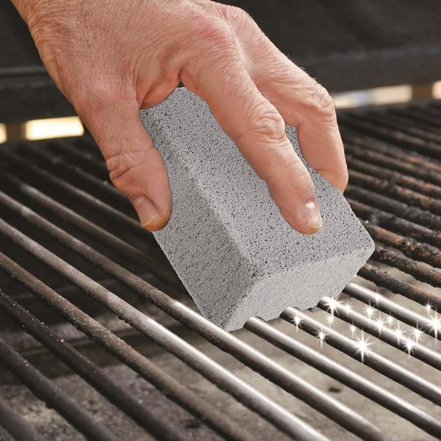 SEUNMUK 10 Pack Grill Stone Cleaning Brick Block, 3.9x2.8x1.6 Inch Gray Pumice Grill Cleaning Stone, Grill Clean Brick for Removing Stains, BBQ Grill
