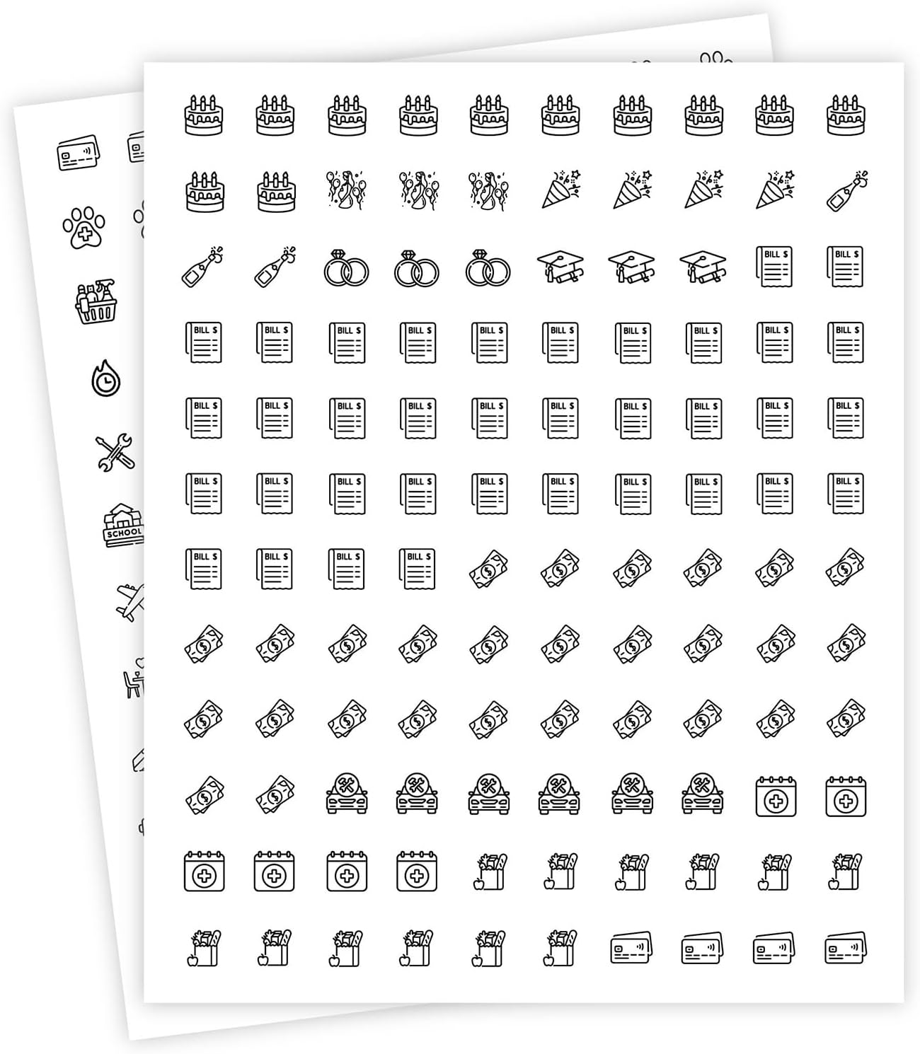 Andaz Press Colorful 7 Days of Week Stickers, Day Week Calendar Stickers for Adults Planner Day Dots Food Labels for Food Containers Date Calendar Planner Stickers Week Day Sticker Labels, 480-Pack