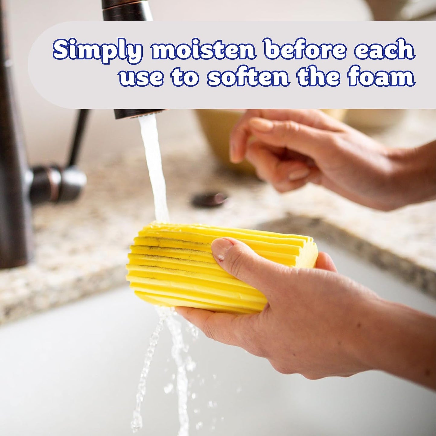 Scrub Daddy Damp Duster, Multipurpose Dusters for Cleaning - Wooden & Venetian Blind Cleaner Tool, Ridged Wet Dust Sponge for Skirting Board, Radiator, Blinds & Mirrors, Home Cleaning Products, Pink