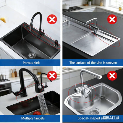 Kitchen Sink Splash Guard Gen2-30" x 6'' Silicone Sink Mat Splash Guard fit for Countertop, Bathroom,Farmhouse,RV by EBIGIC (Grey)