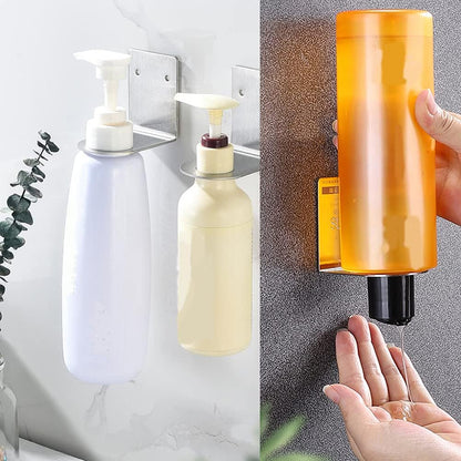 BiJun Soap Dispenser Wall Mount,1.06in Shampoo Conditioner Dispenser | Soap Dispenser Holder Refillable Shower Shampoo Conditioner Dispenser Set of 2 Black Space-Saving for Kitchen Bathroom ﻿
