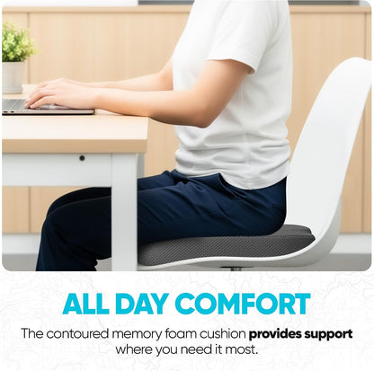 FORTEM Seat Cushion, Office Chair Cushion for Tailbone Sciatica Pain Relief