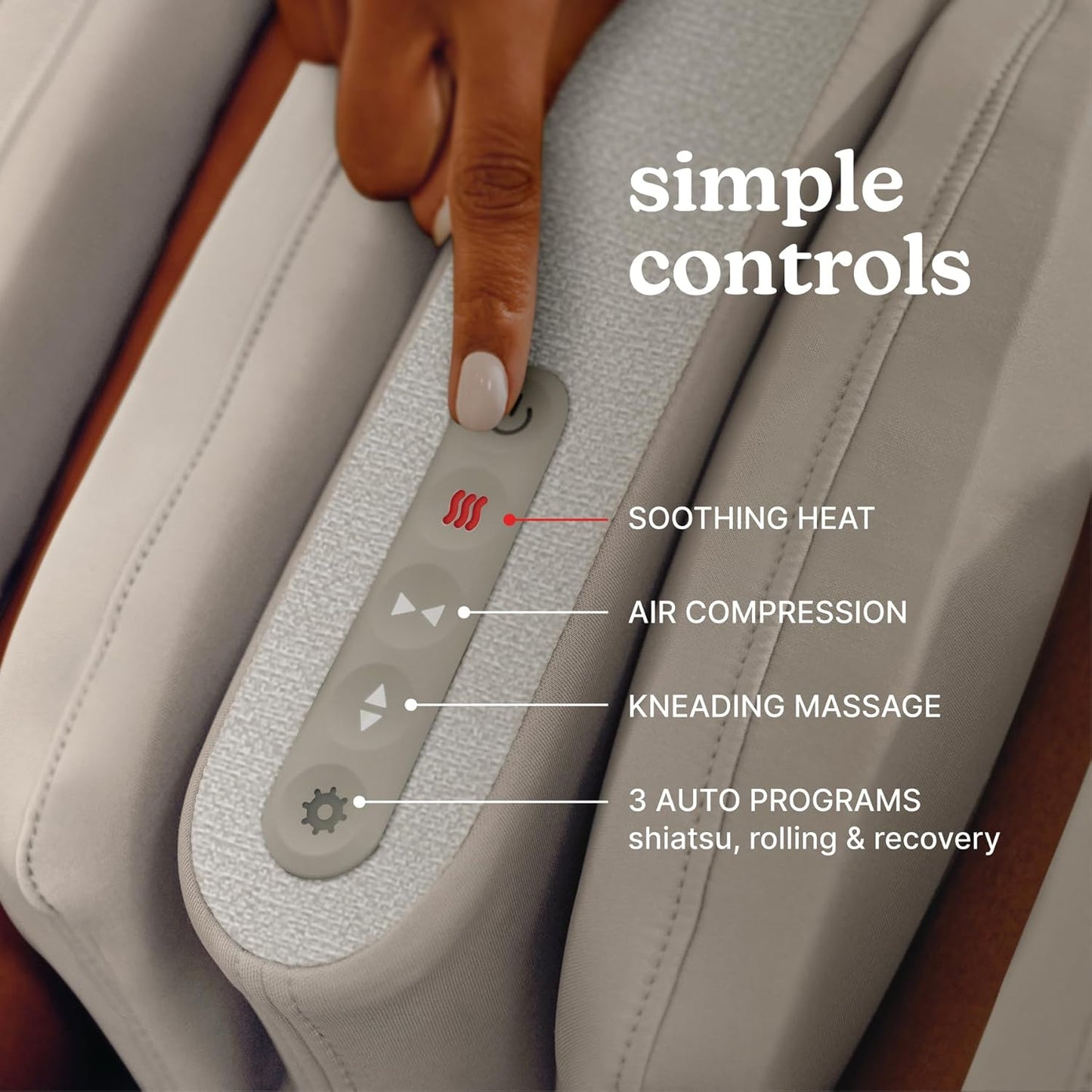 Homedics Luxe Comfort Foot Massager & Calf Massager with Heat | Shiatsu, Deep Kneading, Air Compression, Circulation Boost, Relaxation, Adjustable Modes, Post-Workout Recovery