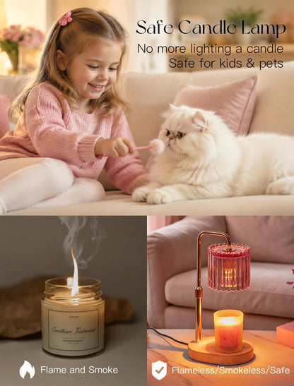 Candeldo Candle Warmer Lamp with Timer: Black Wax Melt Warmer