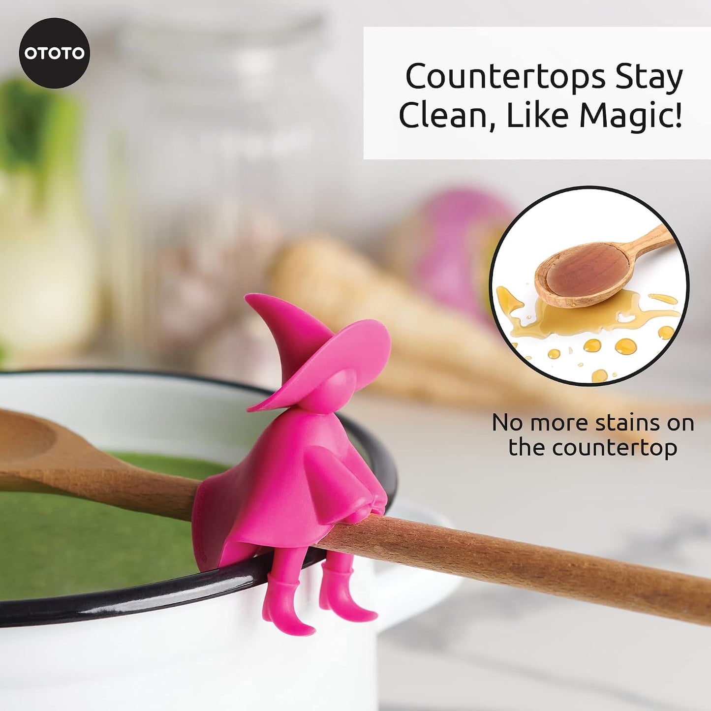 Funny Spoon Holder by OTOTO - Spoon Rest for Stove Top - Cooking Gadgets, Cooking Gifts, Cool Kitchen Gadgets, Cool Gifts, Cute Kitchen Accessories