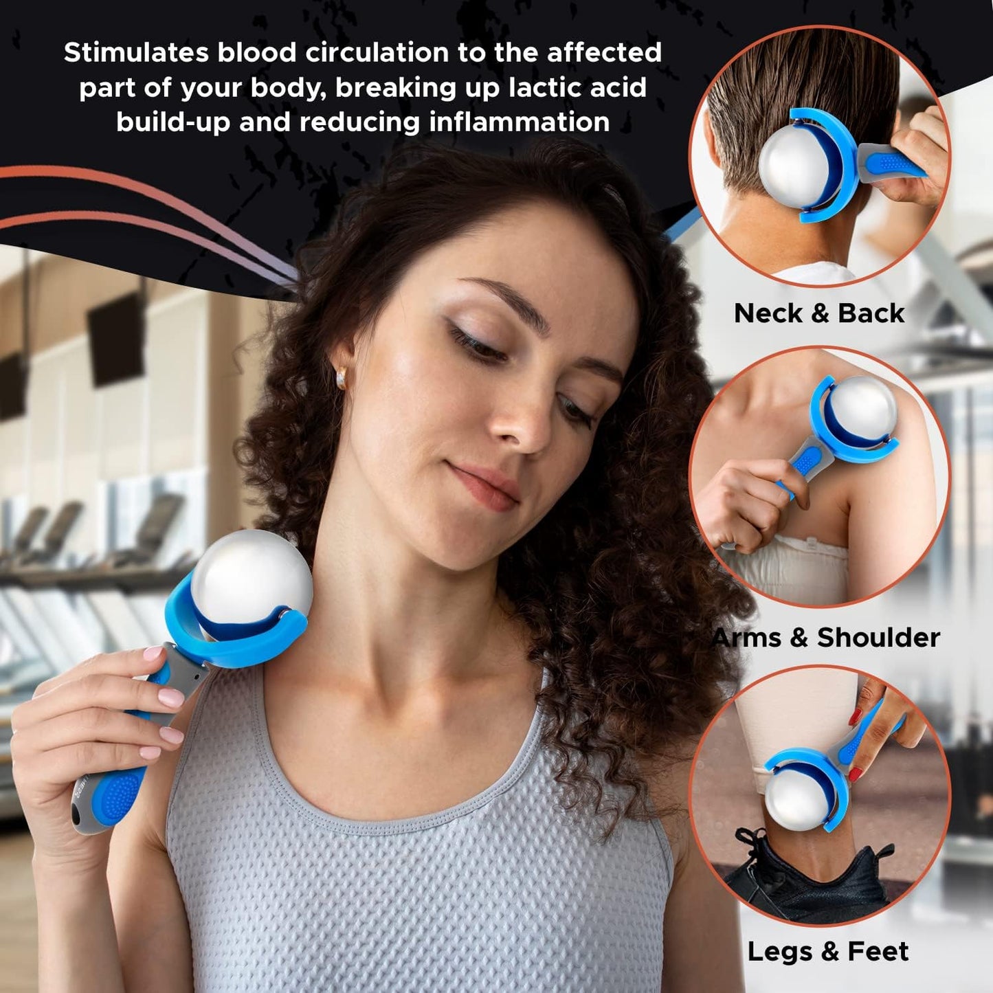 Cold Massage Roller Ball | Cold Therapy | Ice Roller Ball with Handle | cryo Stick | Relieve Muscle Pain (Green)