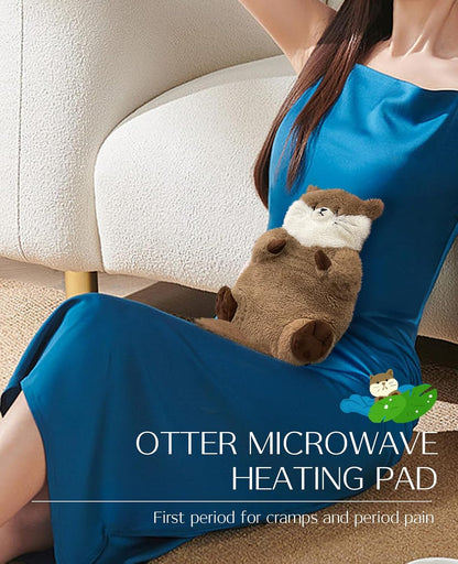 Otter Microwave Heating Pad for Cramps,Cute Stuffed Animal,Cozy Plush