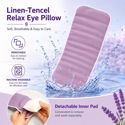 Lavender Weighted Eye Pillow with Washable Linen Cover