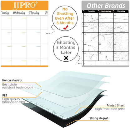 JJPRO Magnetic Dry Erase Chore Chart Set for Fridge-Used for Multiple Kids-One Chore Chart and Two Bonus Dry Erase Pad/Grocery Boards-Behavior Chart for Multiple Kids