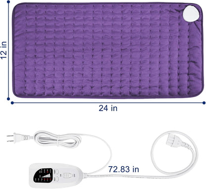 Electric Heating pad for Back Neck Shoulder Knee Arms Legs- Electric Heat Pads with 6 Heat Settings & Auto Shut Off Heat Heating Pad for Birthday Mother Father Girl Men Women