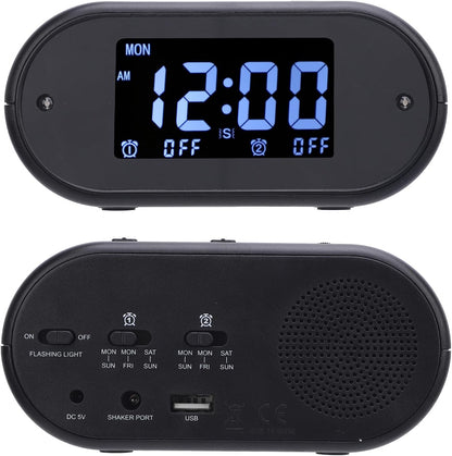 ZJchao Large Alarm Clock Bed Shaker Dual Vibrating Alarm Clock Heavy Sleepers