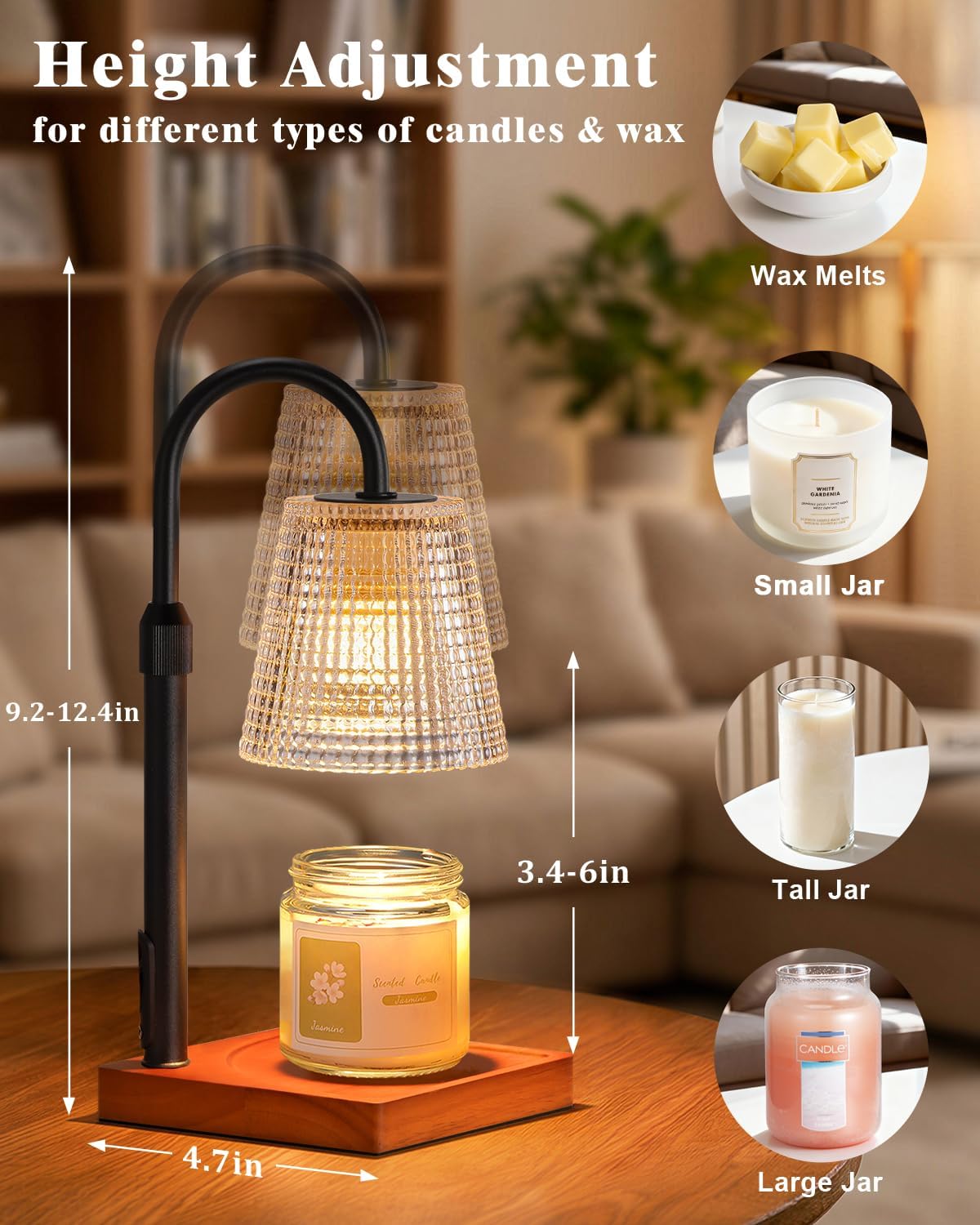 Hong-in Candle Warmer Lamp with Timer, House Warming Gifts New Home Decor