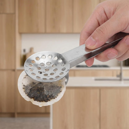 OUNONA 3pcs Tea Bag Squeezer Tongs: Filter Strainer Clip - Tea Squeezer for Loosing Leaf Bags Gripping Ice Cube and Sugar Silver