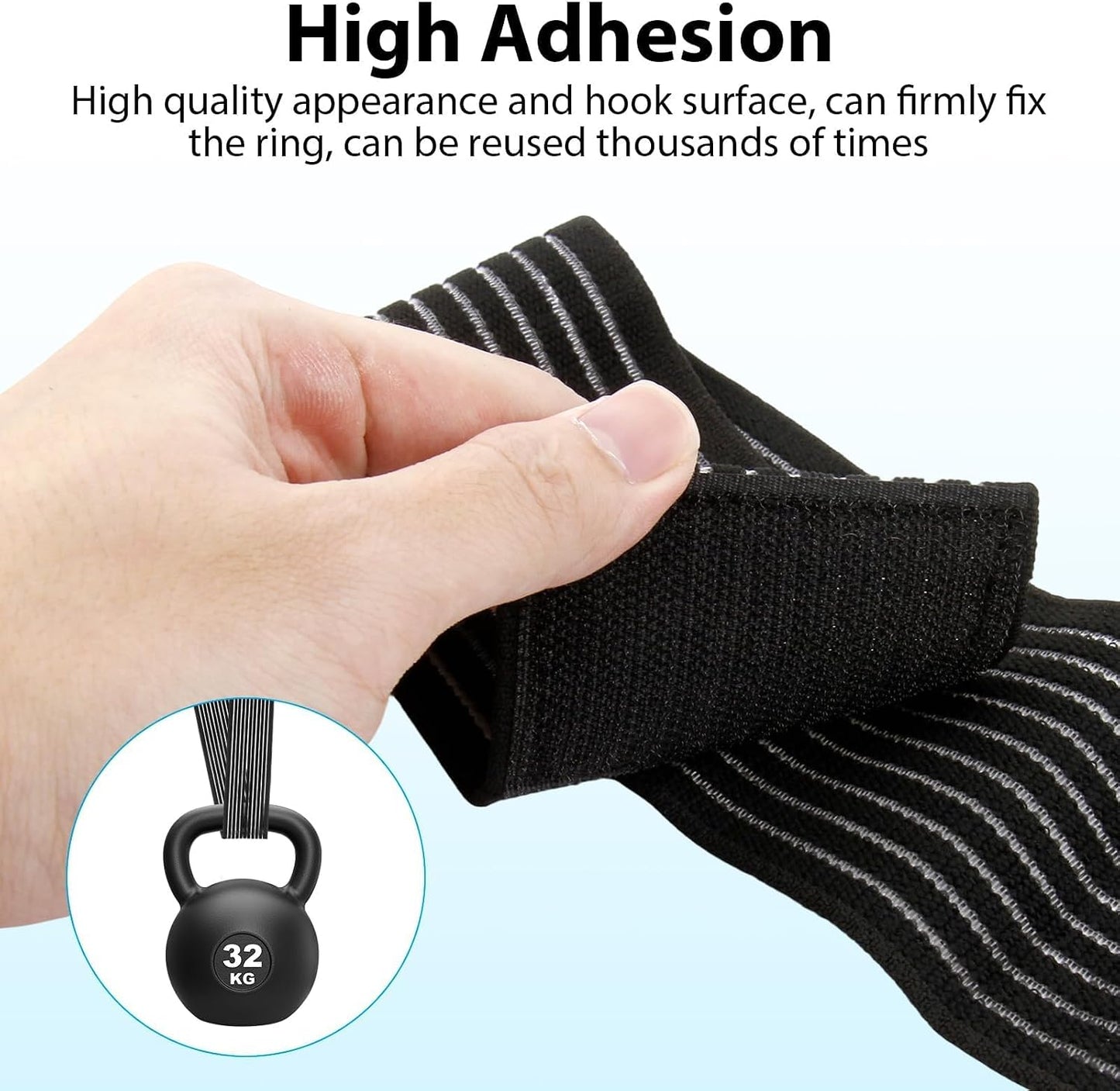 8Pcs Ice Pack Straps, 4 Sizes Elastic Hot Cold Therapy Strap | Adjustable Ice Pack Holder,Ice Belt Extender for Arm,Wrist,Elbow,Ankle Shoulder,Waist,Hip,Thigh,Calf, Hook and Loop Closure