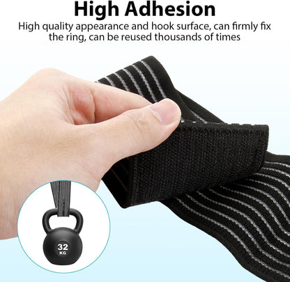 8Pcs Ice Pack Straps, 4 Sizes Elastic Hot Cold Therapy Strap | Adjustable Ice Pack Holder,Ice Belt Extender for Arm,Wrist,Elbow,Ankle Shoulder,Waist,Hip,Thigh,Calf, Hook and Loop Closure