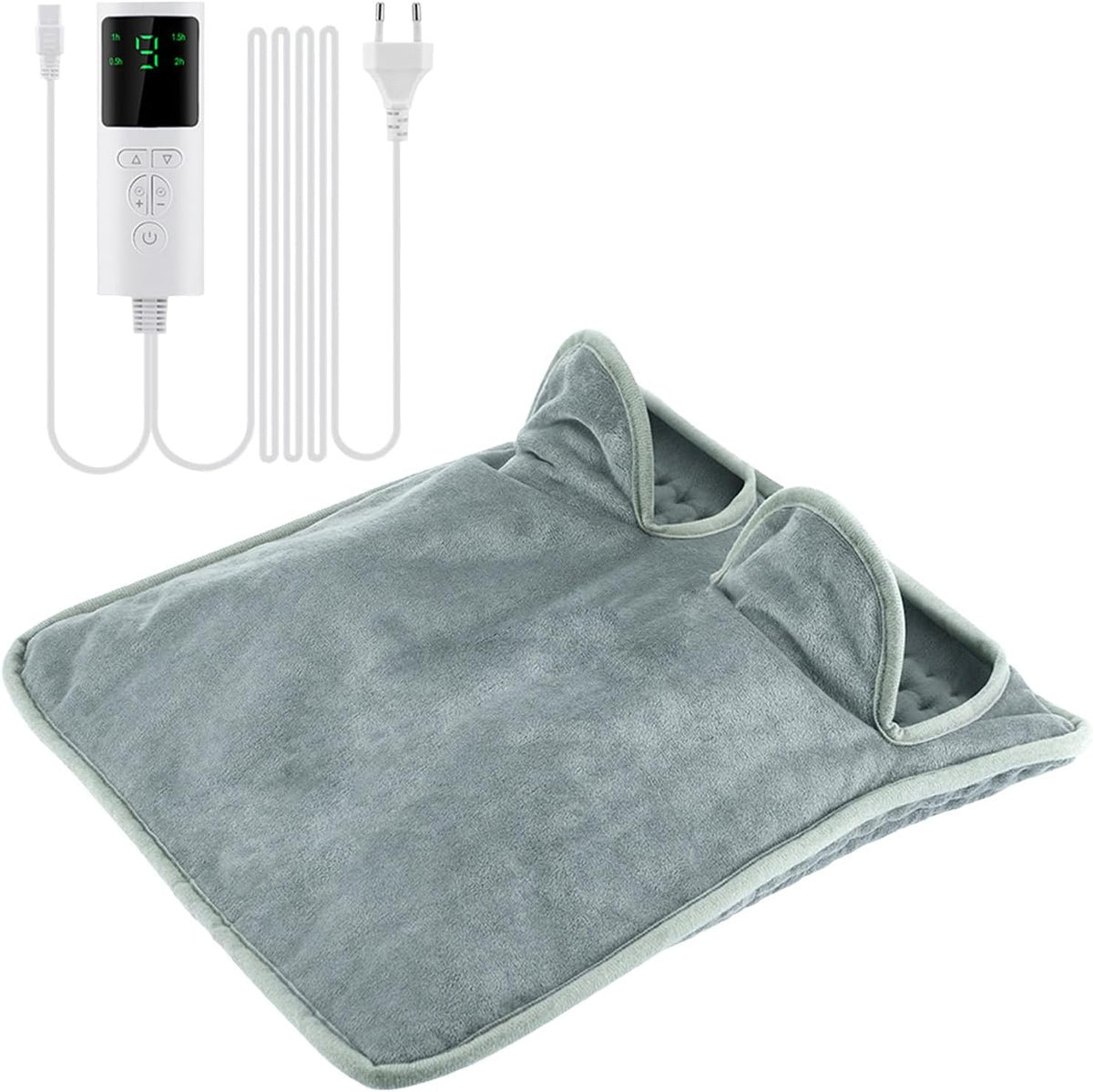 Electric Heated Foot Warmer for Women Men Large Portable Feet Heating Pad Elderly Back Lumbar Abdomen Cramps Full Body Pain Relief Adjustable 9 Heat Levels Bed Under Desk Cozy Feet Heating Mat