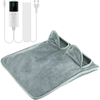 Electric Heated Foot Warmer for Women Men Large Portable Feet Heating Pad Elderly Back Lumbar Abdomen Cramps Full Body Pain Relief Adjustable 9 Heat Levels Bed Under Desk Cozy Feet Heating Mat
