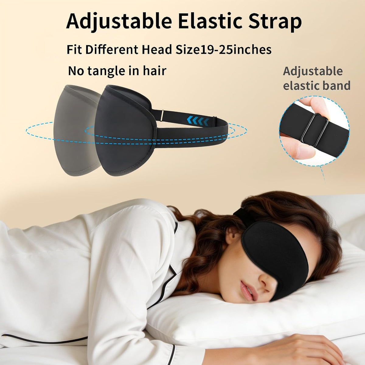 Sleep Mask for Side Sleeper Women Men,Blackout Eye Masks for Sleep