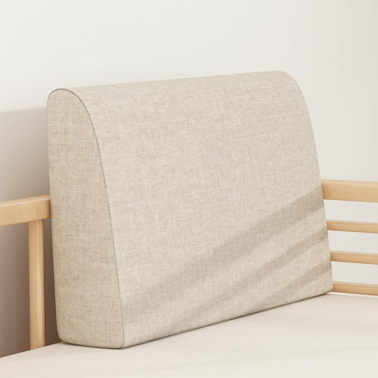 Couch Back Cushions Pillows, Wedge Pillow for Couch & Bed, Back Lumbar Support Pillow, High-Density Foam Backrest Cushion with Linen Cover for Back Pain Relief