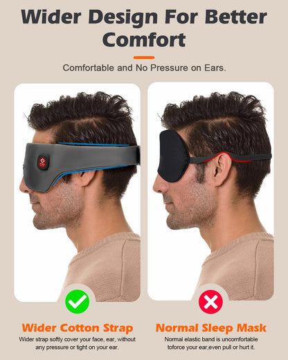 Silk Cordless Heated Eye Mask, Washable Heat Eye Compress for Dry Eye Electric Eye Heating Pad Warm Eye Mask for Eye Fatigue Stye Sinus Blepharitis MGD Gifts for Men Women