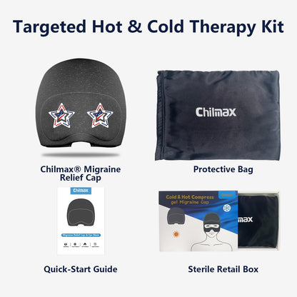 Migraine Relief Cap with Slide-Up Eye Mask, Headache Relief Ice Hat