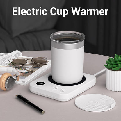 Fockety Mug Warmer, Auto Shut Off Electric Cup Warmer with 4 Temperature Control, 2-12H Timer, Large Heating Panel Smart Coffee Warmers with Insulation Pad for Tea Beverage Milk (US Plug 110V)