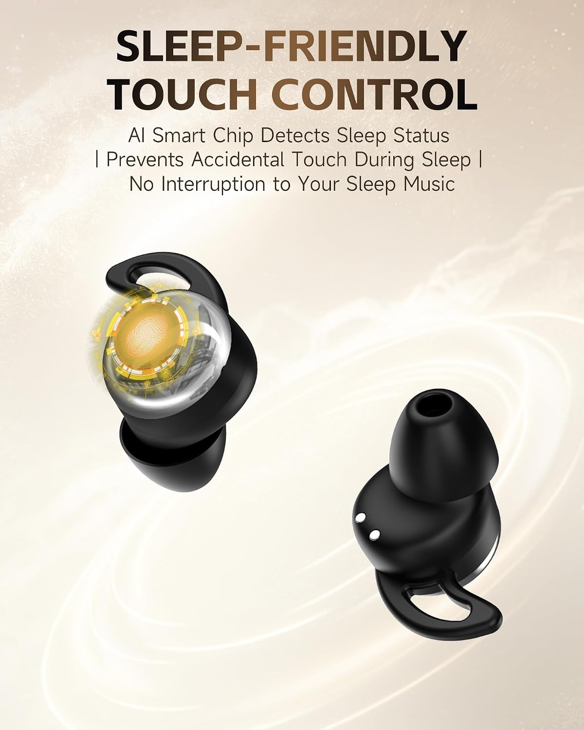 Paekole Sleep Earbuds for Side Sleepers, Ultra-Small Invisible Earbuds for Sleeping, Noise Cancelling Sleep Headphones & Ear Plugs for Snoring Blocking, Bluetooth Sleep Buds for Bedtime & Travel