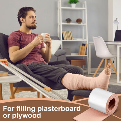 Jecery Adhesive Felt Roll, 1/4" X 6" X 1.25 Yard, Beige | Self-adhesive Padding for Foot Support, Pressure Relief, Furniture Protection, Splint Lining Cushion