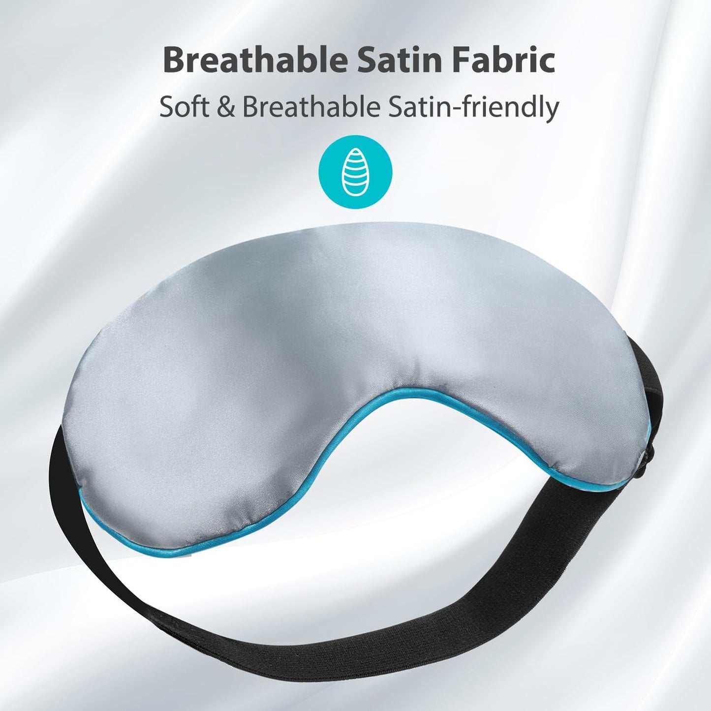 Ezona Heated Eye Mask, Warm Eye Compress Mask for Dry Eyes, Gray | USB Electric Eye Heating Pad, Temperature & Timer Control, Blepharitis, Sinus, Migraine, Stye, MGD Puffiness