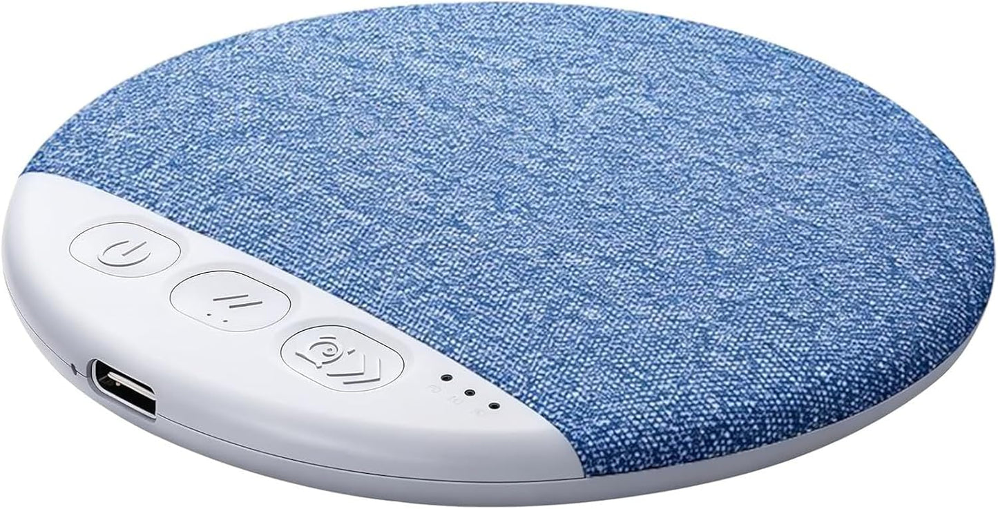 Bluetooth Pillow Speaker, Sleep Pillow Speaker for Sleeping – Mini Bone Conduction Sleep Aid with Stereo Bass with White Noise, Private Sleep Headphones for Adult Kids (Blue)