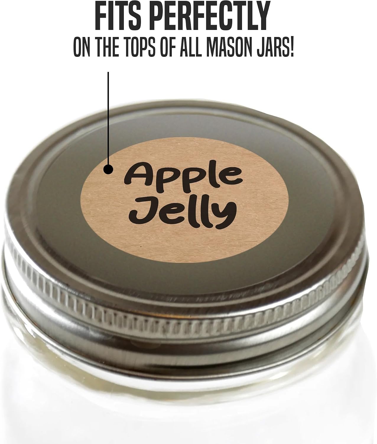 Dissolvable Canning Labels 0.5in Round, Removable Kraft Mason Jar Stickers | Water soluble, no residue, write on with pen, 200 per pack, jam, preserves, pantry, freezer, spice bottles, food storage