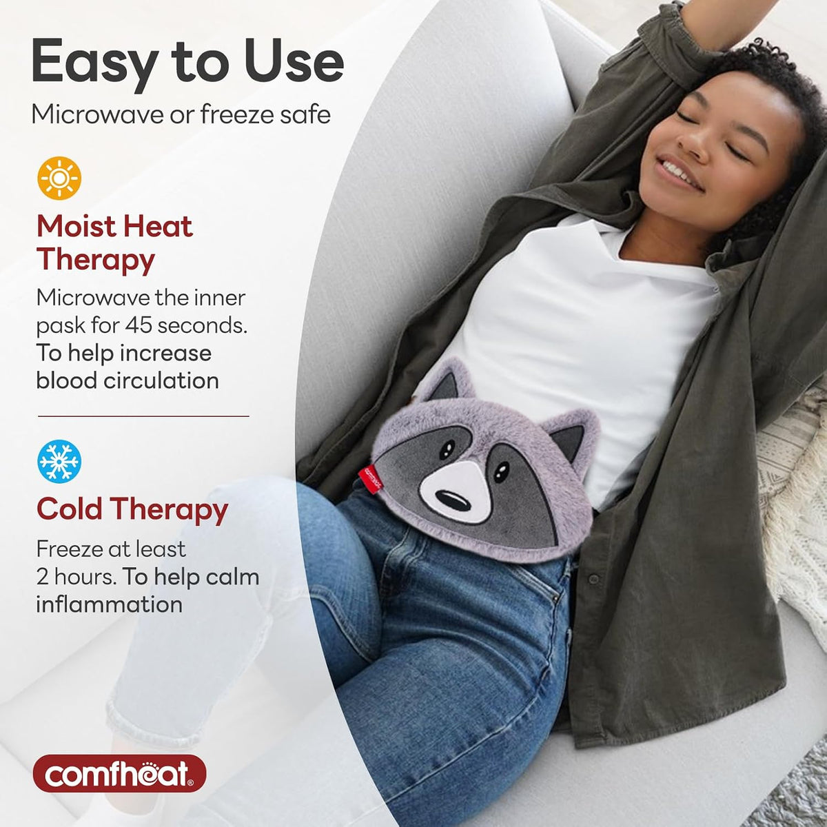 Microwave Unscented Heating Pad for Pain Relief, Moist Heat Pack